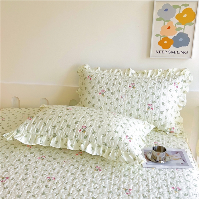 91家纺网 家纺一手货源 找家纺 十个点 2024新款全棉印花床笠式单品床裙-樱桃系列 果香