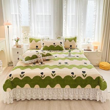 91家纺网 家纺一手货源 找家纺 （总）宜凡家纺 2023新款牛奶绒印花夹棉被套床盖三件套