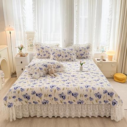 91家纺网 家纺一手货源 找家纺 （总）宜凡家纺 2023新款牛奶绒印花夹棉被套床盖三件套