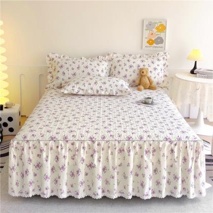 十个点 2024新款全棉印花床笠式单品床裙-樱桃系列 洛潇