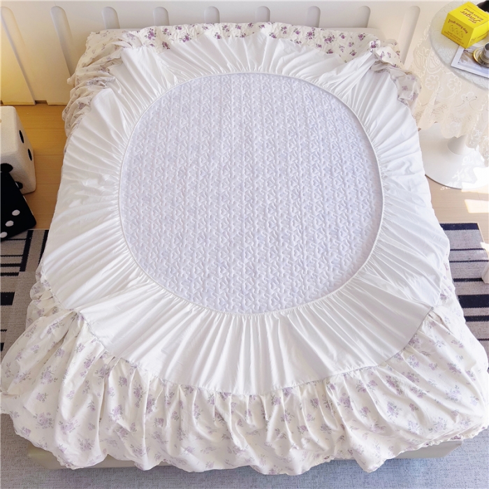 91家纺网 家纺一手货源 找家纺 十个点 2024新款全棉印花床笠式单品床裙-樱桃系列 洛潇