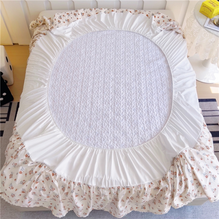 91家纺网 家纺一手货源 找家纺 十个点 2024新款全棉印花床笠式单品床裙-樱桃系列 沐风