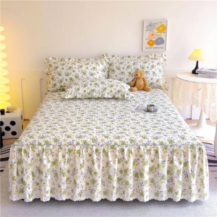 十个点 2024新款全棉印花床笠式单品床裙-樱桃系列 秋意