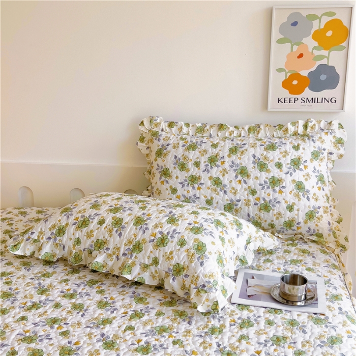 91家纺网 家纺一手货源 找家纺 十个点 2024新款全棉印花床笠式单品床裙-樱桃系列 秋意