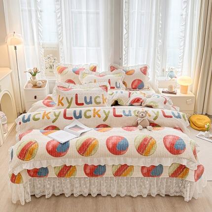 91家纺网 家纺一手货源 找家纺 （总）宜凡家纺 2023新款牛奶绒印花夹棉被套床盖四件套