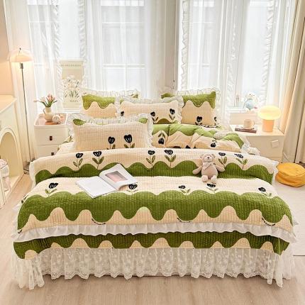 91家纺网 家纺一手货源 找家纺 （总）宜凡家纺 2023新款牛奶绒印花夹棉被套床盖四件套