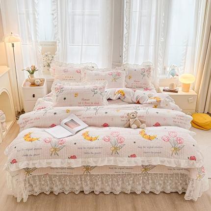 91家纺网 家纺一手货源 找家纺 （总）宜凡家纺 2023新款牛奶绒印花夹棉被套床盖四件套