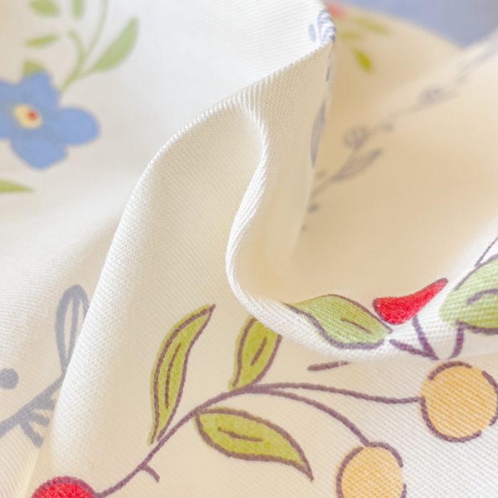 91家纺网 家纺一手货源 找家纺 金丝鸟家纺 2023新款全棉印花加牛奶绒四件套 蓝色花园 a棉b牛奶绒