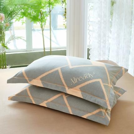 91家纺网 家纺一手货源 找家纺 （总1）安逸家纺 新款全棉枕套加厚生态磨毛学生单枕套一对