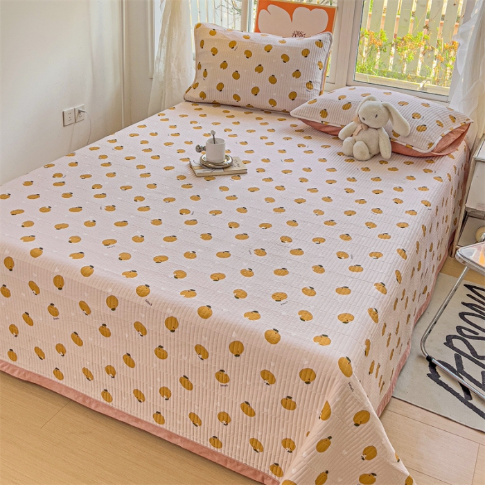 91家纺网 家纺一手货源 找家纺 上喜 热卖莫代尔绒夹棉床盖三件套 大橘大利