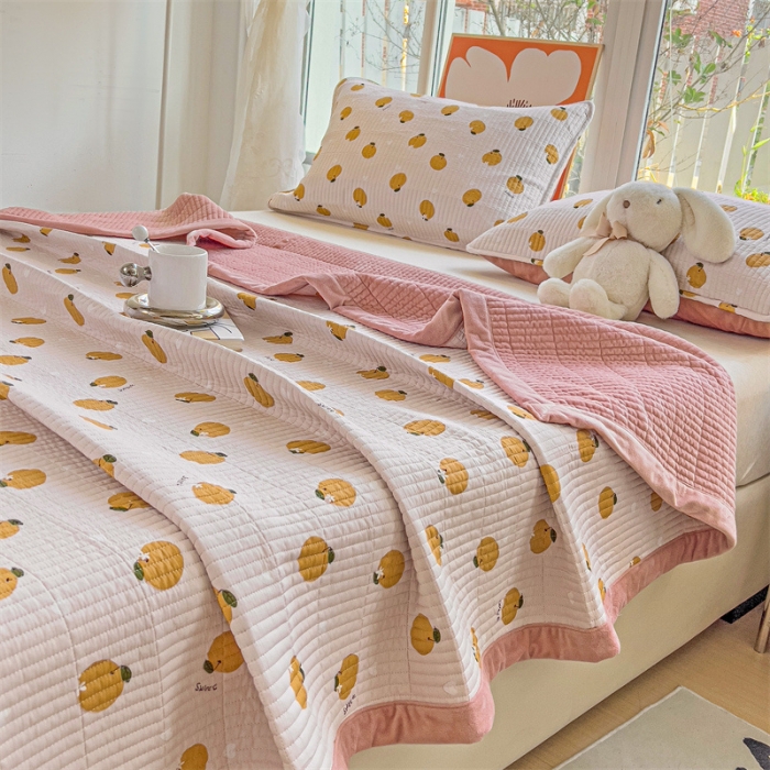 91家纺网 家纺一手货源 找家纺 上喜 热卖莫代尔绒夹棉床盖三件套 大橘大利