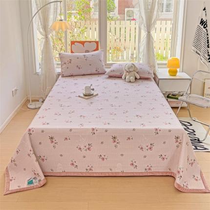 上喜 热卖莫代尔绒夹棉床盖三件套 朵朵花开粉