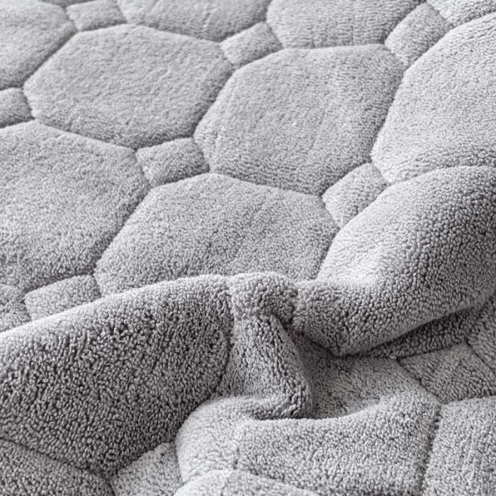 91家纺网 家纺一手货源 找家纺 金丝鸟家纺 2023新款纯色牛奶绒绗缝软床垫 银灰