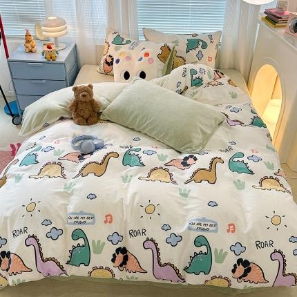 91家纺网 家纺一手货源 找家纺 （总）昔可 2023新款亲肤柔软棉加绒四件套