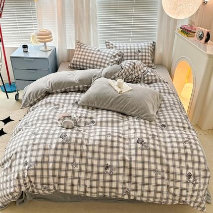 91家纺网 家纺一手货源 找家纺 （总）昔可 2023新款亲肤柔软棉加绒四件套