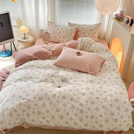 91家纺网 家纺一手货源 找家纺 （总）昔可 2023新款亲肤柔软棉加绒四件套