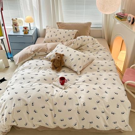 91家纺网 家纺一手货源 找家纺 （总）昔可 2023新款亲肤柔软棉加绒四件套