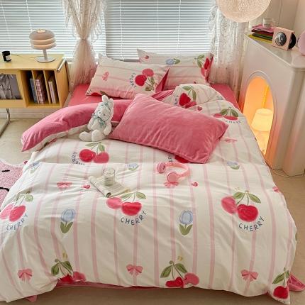 91家纺网 家纺一手货源 找家纺 （总）昔可 2023新款亲肤柔软棉加绒四件套