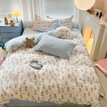 91家纺网 家纺一手货源 找家纺 （总）昔可 2023新款亲肤柔软棉加绒四件套