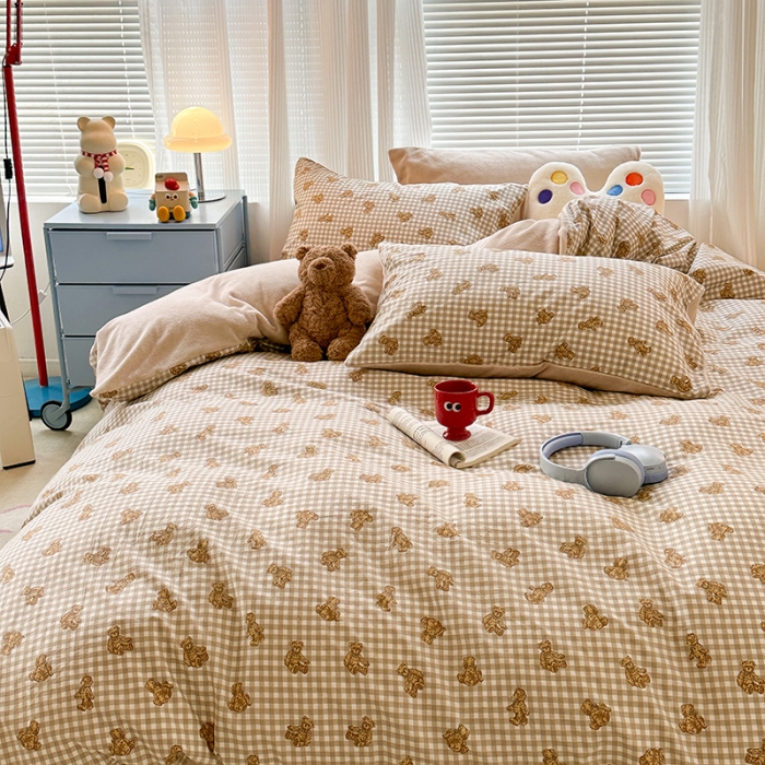 91家纺网 家纺一手货源 找家纺 （总）昔可 2023新款亲肤柔软棉加绒四件套