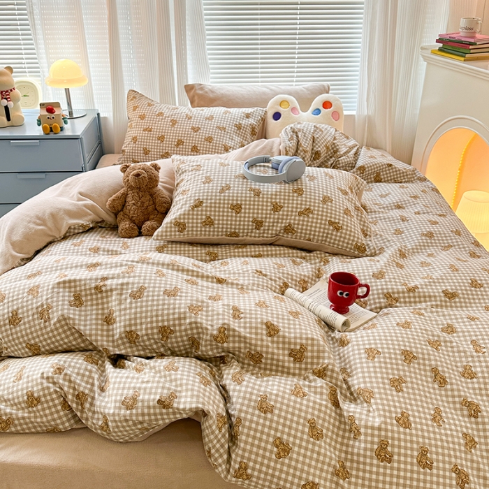 91家纺网 家纺一手货源 找家纺 （总）昔可 2023新款亲肤柔软棉加绒四件套