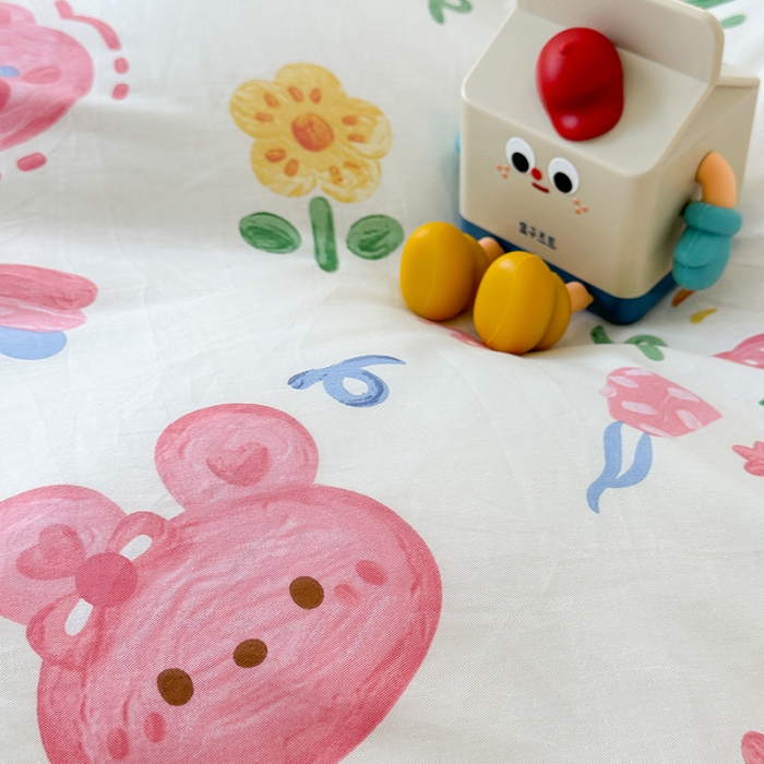 91家纺网 家纺一手货源 找家纺 昔可 2023新款亲肤柔软棉加绒四件套 动物派对