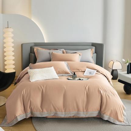 惠居家 2023新款长绒棉磨毛四件套安迪斯 安迪斯（卡其）