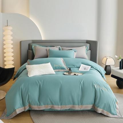 惠居家 2023新款长绒棉磨毛四件套安迪斯 安迪斯（森林绿）