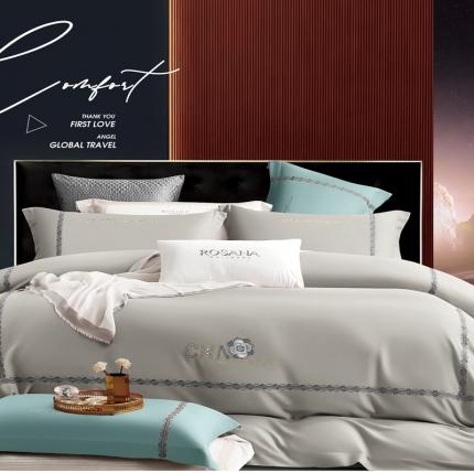 惠居家 2023新款长绒棉磨毛四件套-莫拉 莫拉-高级灰