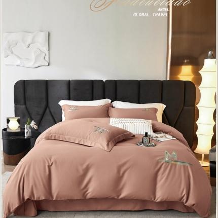 惠居家 2023新款全棉磨毛四件套-星辰 星晨豆沙