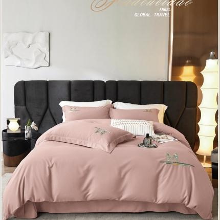 惠居家 2023新款全棉磨毛四件套-星辰 星晨浅粉