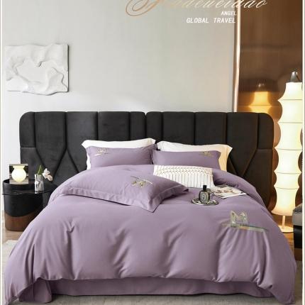 惠居家 2023新款全棉磨毛四件套-星辰 星晨紫色