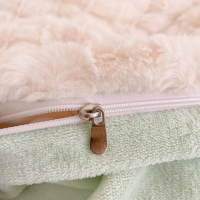 91家纺网 家纺一手货源 找家纺 （总）安哆啦加厚9斤獭兔毛绒兔兔绒剪花牛奶绒四件套纯色双拼系列