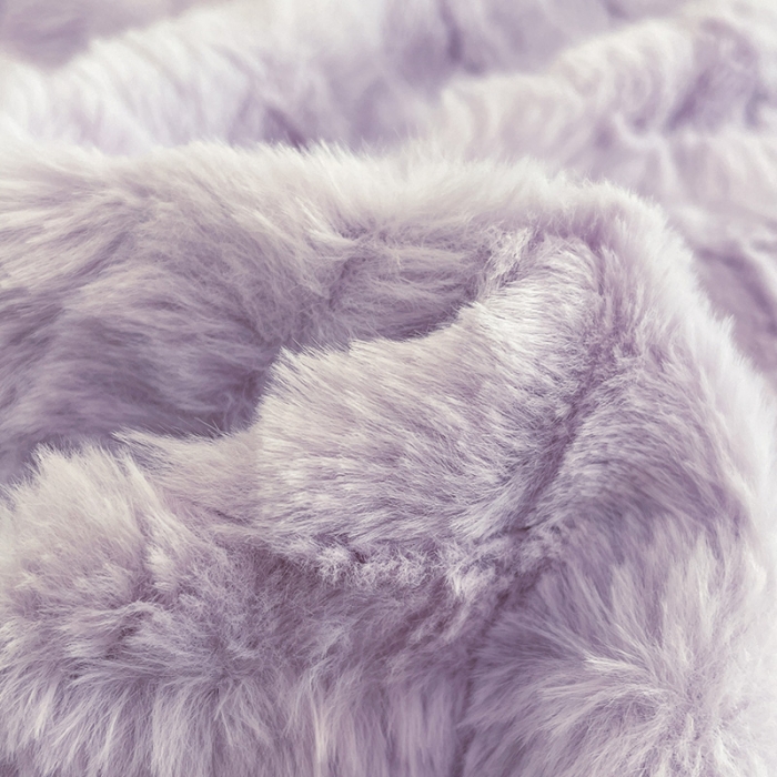 91家纺网 家纺一手货源 找家纺 安哆啦加厚9斤獭兔毛绒兔兔绒剪花牛奶绒四件套纯色双拼系列 炫彩紫