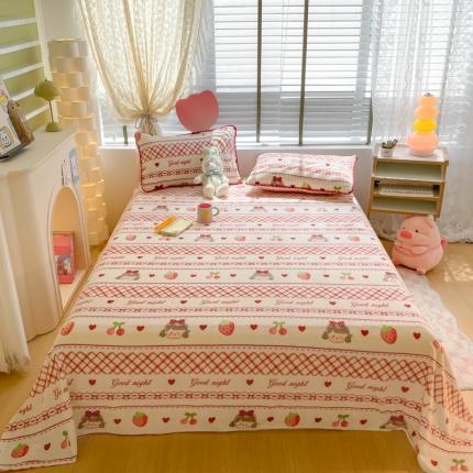 91家纺网 家纺一手货源 找家纺 （总）安哆啦 2024新款高克重小清新牛奶绒单床单