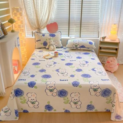 91家纺网 家纺一手货源 找家纺 （总）安哆啦 2024新款高克重小清新牛奶绒单床单