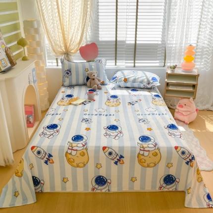 91家纺网 家纺一手货源 找家纺 （总）安哆啦 2024新款高克重小清新牛奶绒单床单