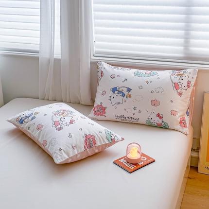 91家纺网 家纺一手货源 找家纺 爱丽丝 2024新款正版授权三丽鸥全棉单品枕套系列 甜心凯蒂