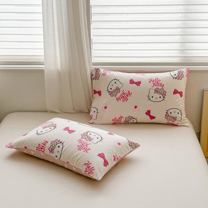 91家纺网 家纺一手货源 找家纺 爱丽丝 2024新款正版授权三丽鸥全棉单品枕套系列 雏菊凯蒂