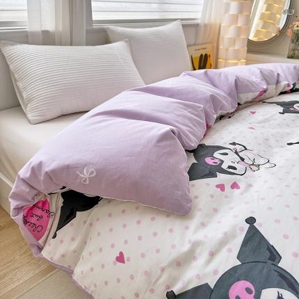 91家纺网 家纺一手货源 找家纺 爱丽丝 2024新款正版授权三丽鸥全棉单品被套系列 甜筒库洛米