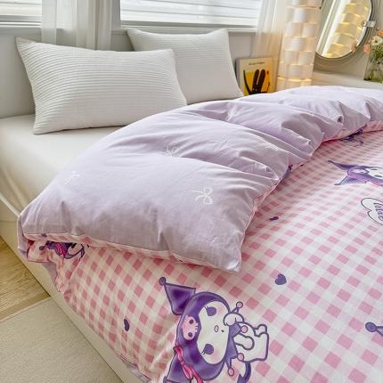 91家纺网 家纺一手货源 找家纺 爱丽丝 2024新款正版授权三丽鸥全棉单品被套系列 萌妞