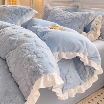 91家纺网 家纺一手货源 找家纺 （总）澳梵 2023新款塔芙绒韩版四件套