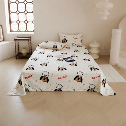 91家纺网 家纺一手货源 找家纺 （总）时光里 2023新款230g半消光印花牛奶绒单品床单