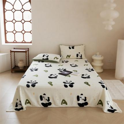 91家纺网 家纺一手货源 找家纺 （总）时光里 2023新款230g半消光印花牛奶绒单品床单