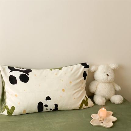 91家纺网 家纺一手货源 找家纺 （总）时光里 2023新款230g半消光印花牛奶绒单品枕套