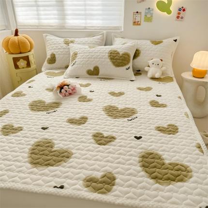 91家纺网 家纺一手货源 找家纺 （总）川悦生活 2023新款A类印花牛奶绒床垫加厚绒保暖床护垫