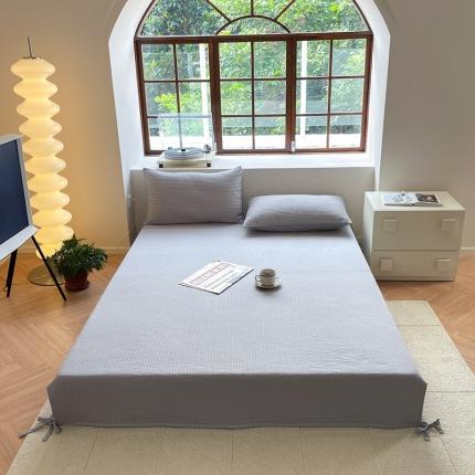 91家纺网 家纺一手货源 找家纺 （总）期遇 2023新款双面全棉正反两用开叉式床盖三件套