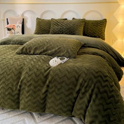 91家纺网 家纺一手货源 找家纺 (总) 川悦生活 2023直播爆款兔毛四件套兔兔绒牛奶绒四件套