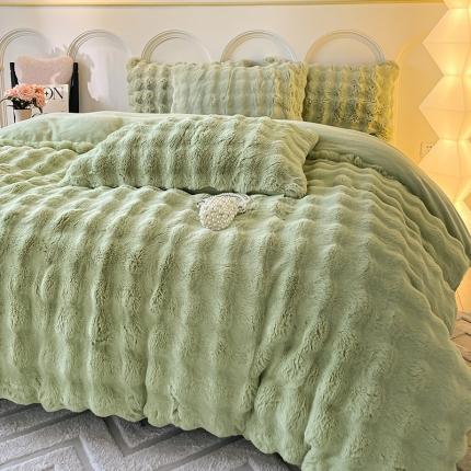 91家纺网 家纺一手货源 找家纺 (总) 川悦生活 2023直播爆款兔毛四件套兔兔绒牛奶绒四件套