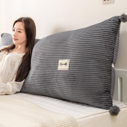 91家纺网 家纺一手货源 找家纺 （总）碧尔 2025新款魔法绒直条靠垫